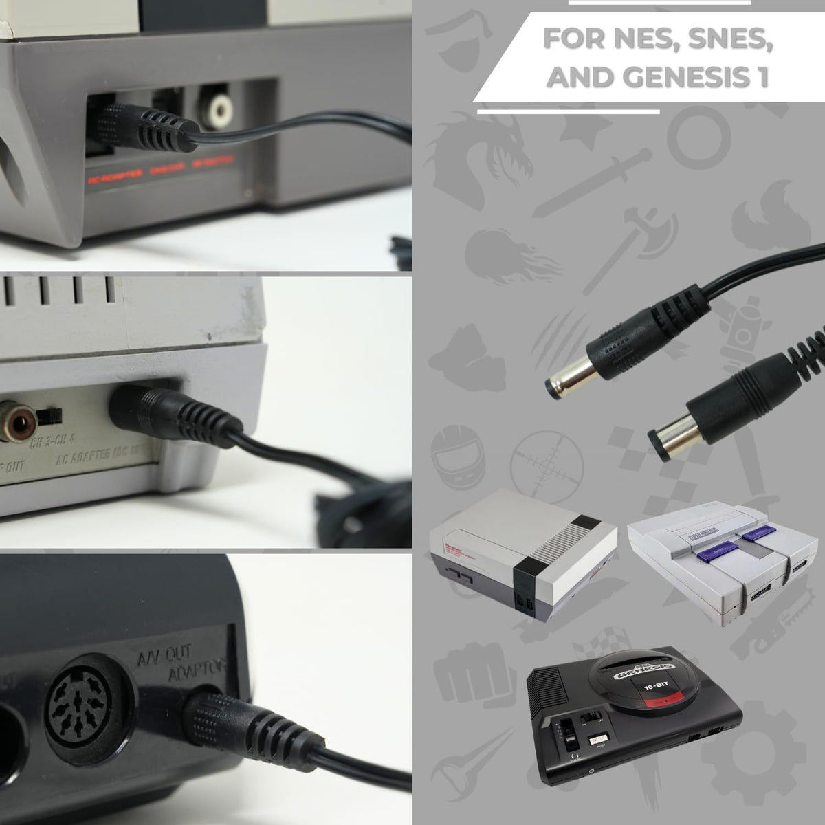 Old Skool AC adapter label showing power specifications