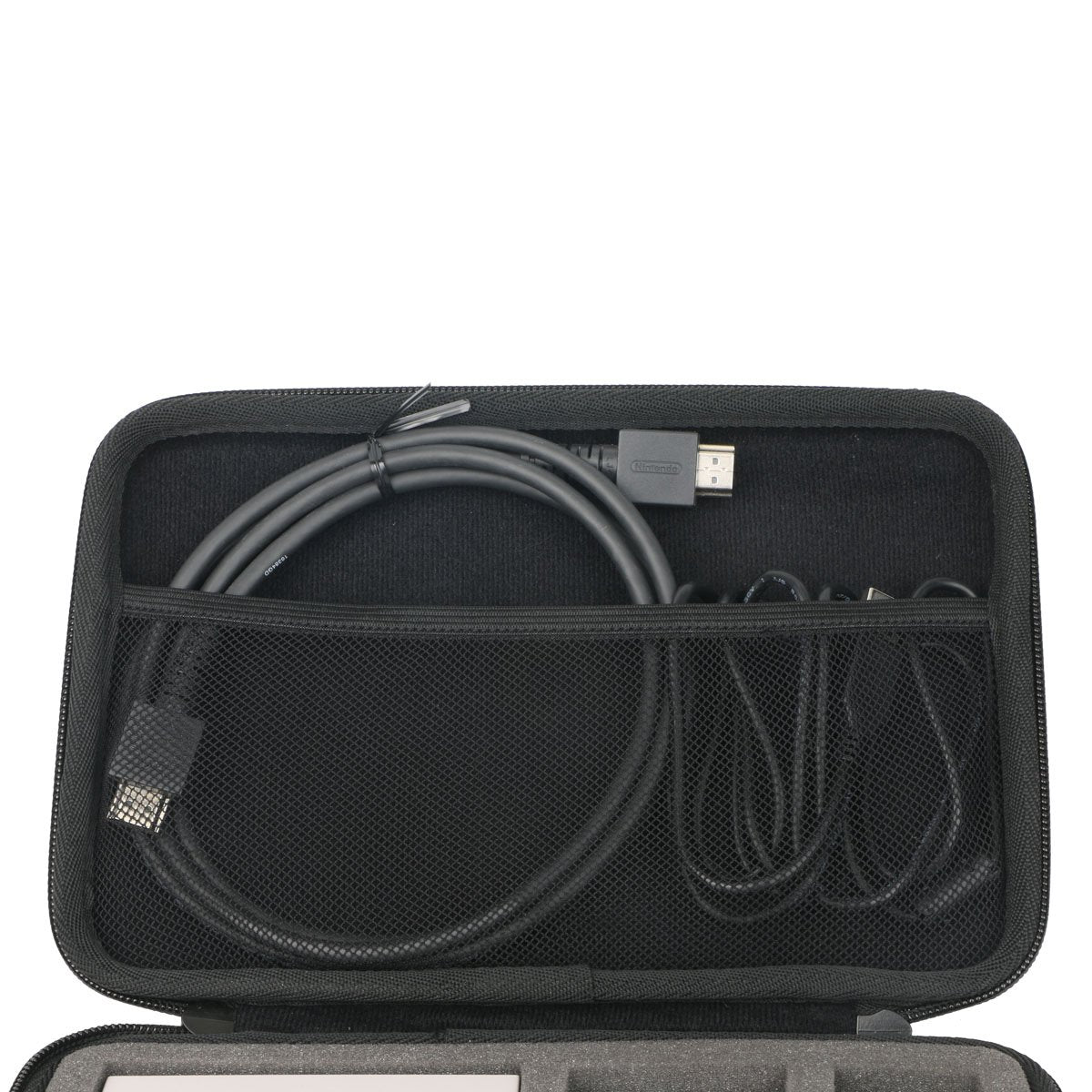 Top view of Khanka travel case for NES Classic console
