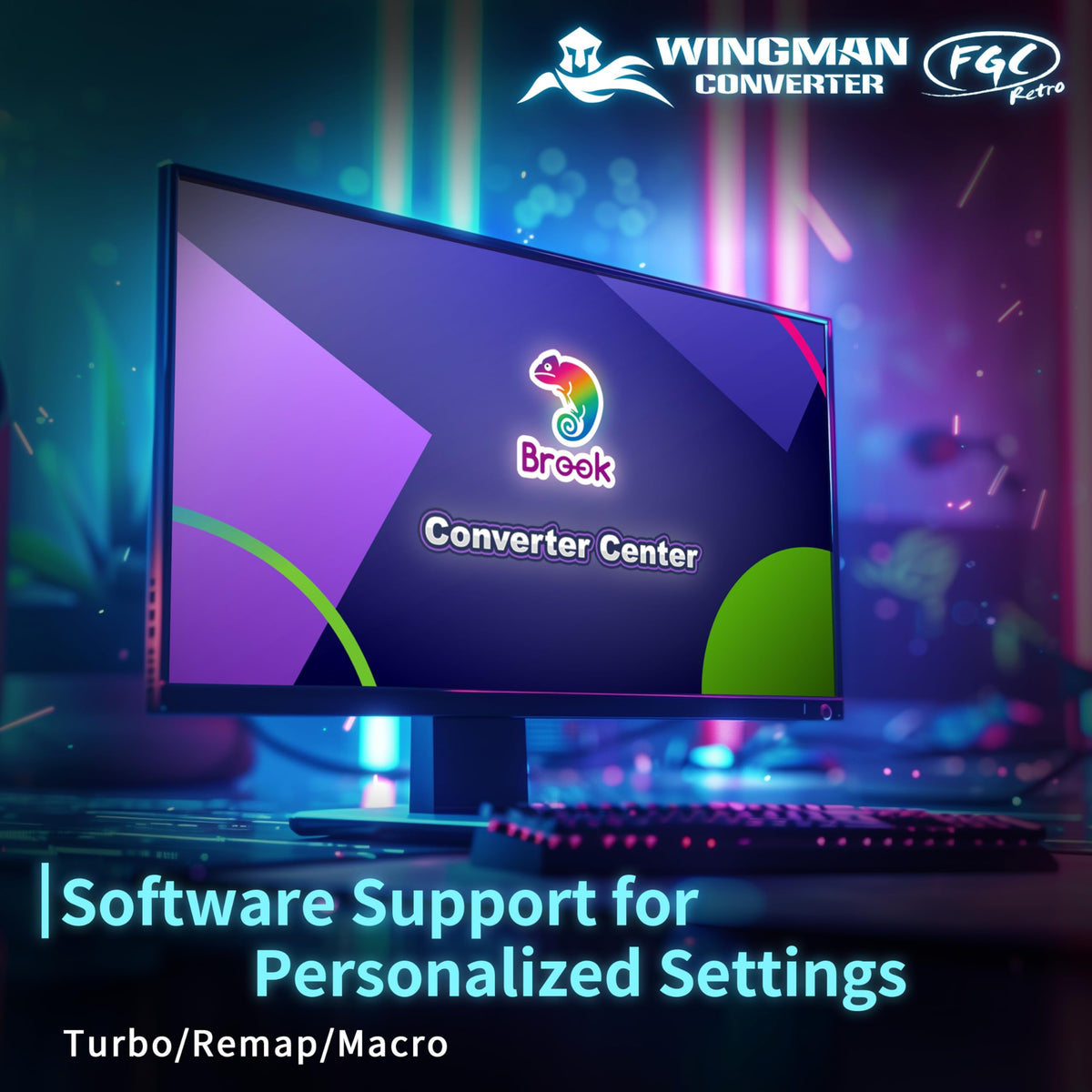 Brook Wingman FGC Retro device demonstrating easy plug and play adapter design