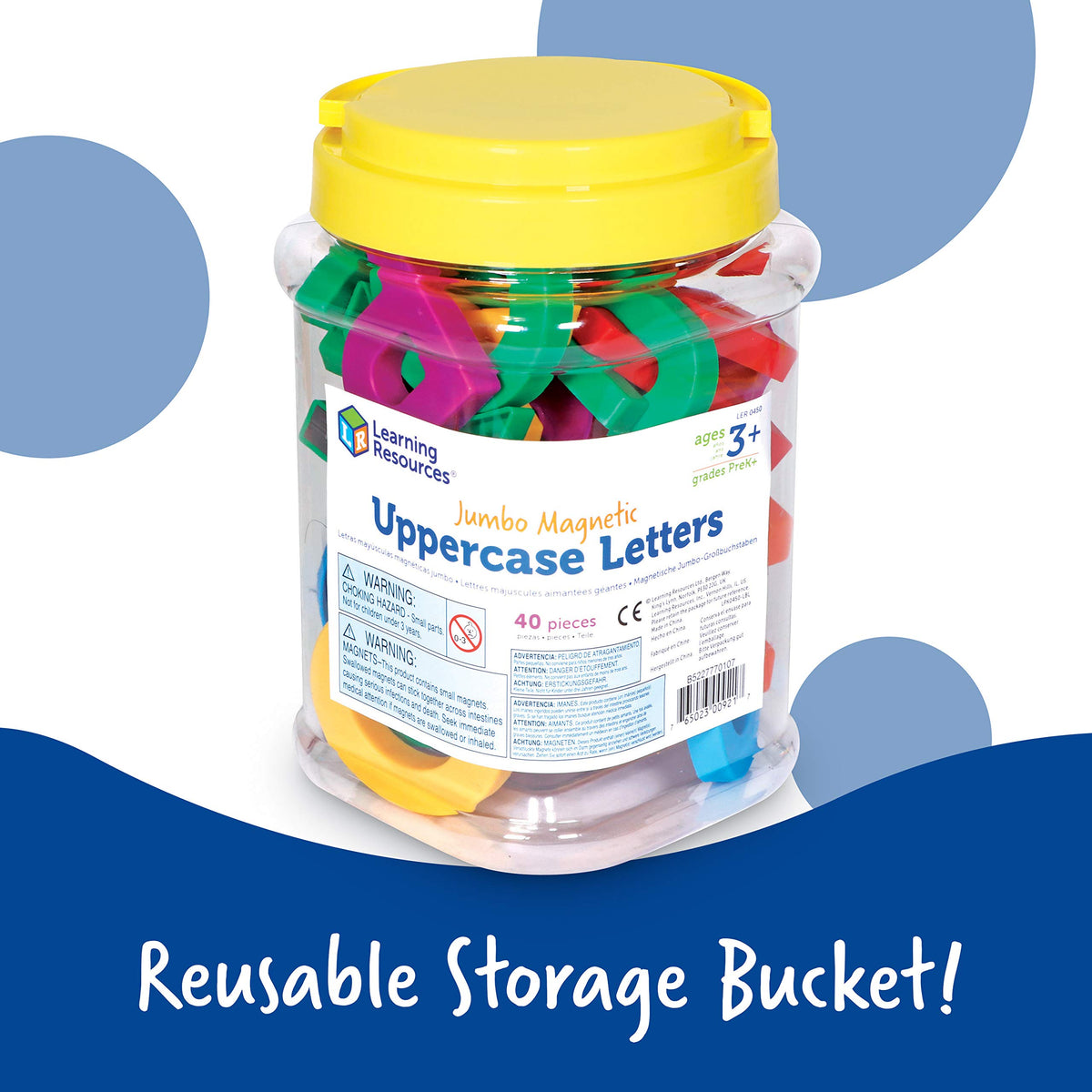 Colorful plastic magnetic alphabet set for preschool learning