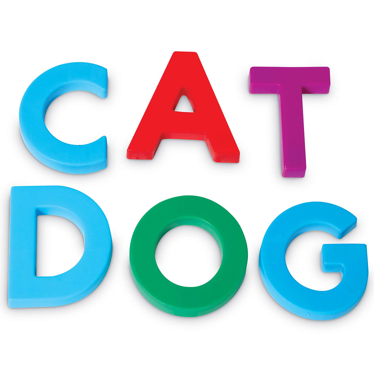 Educational magnetic letters for spelling and phonics practice