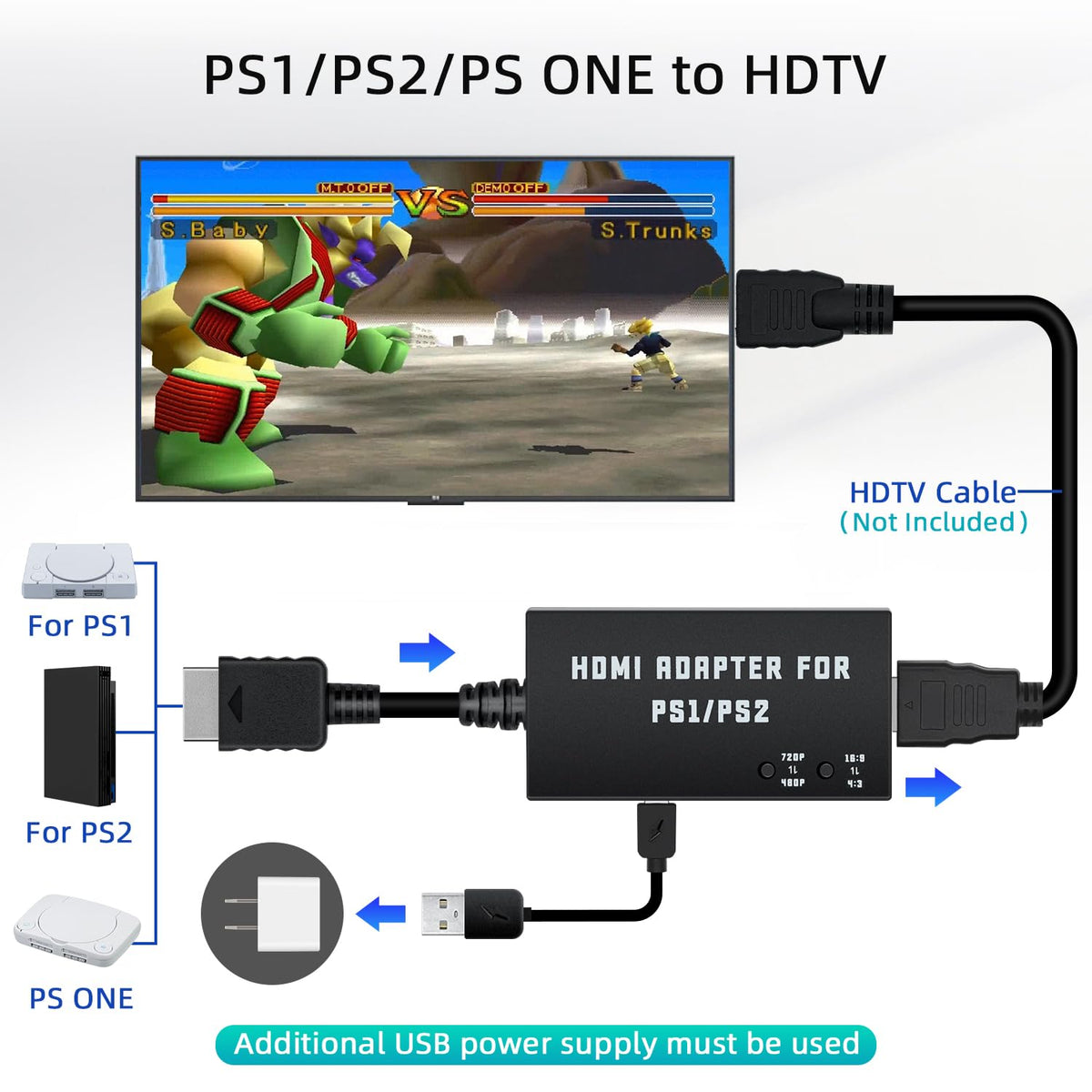 Mcbazel gaming accessory input ports highlighting the micro-USB external power connection.