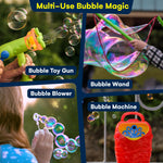Universal bubble solution refill container suitable for wands and toy guns