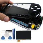Rear view of the replacement liquid crystal display assembly highlighting the metal backing plate