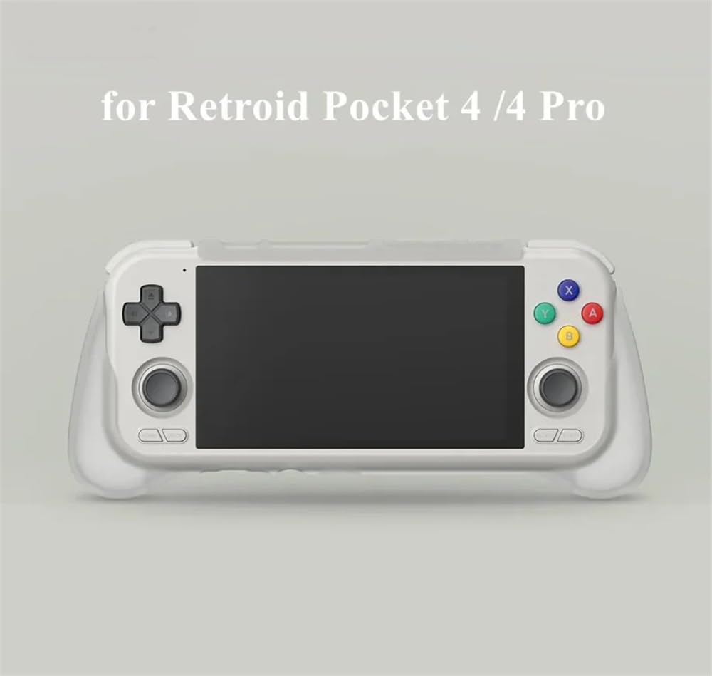 Hesupy modified gamepad grip handle for Retroid Pocket console showcasing the ergonomic rear shape.