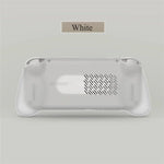 White premium console protective sleeve with built-in stand holder feature resting on a surface.