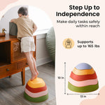 Stackable storage design of Tiny Land 5 piece stepping stone set