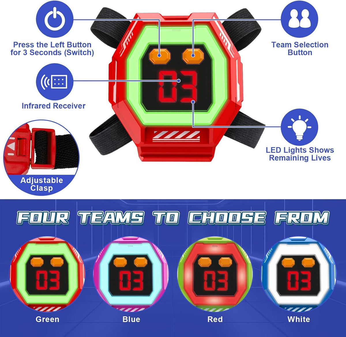 Children using CheerCrew laser tag set in outdoor backyard