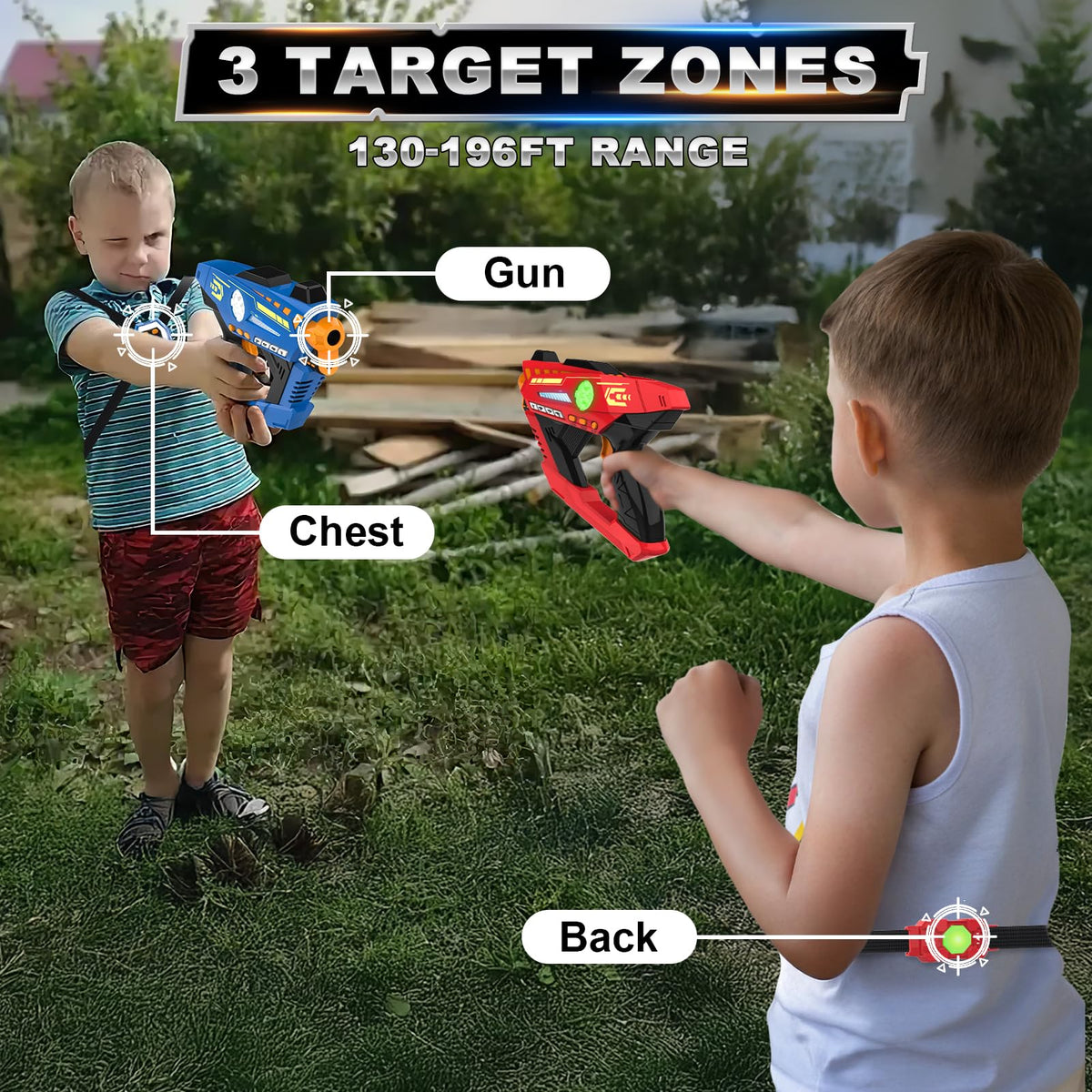 CheerCrew laser tag guns set in packaging
