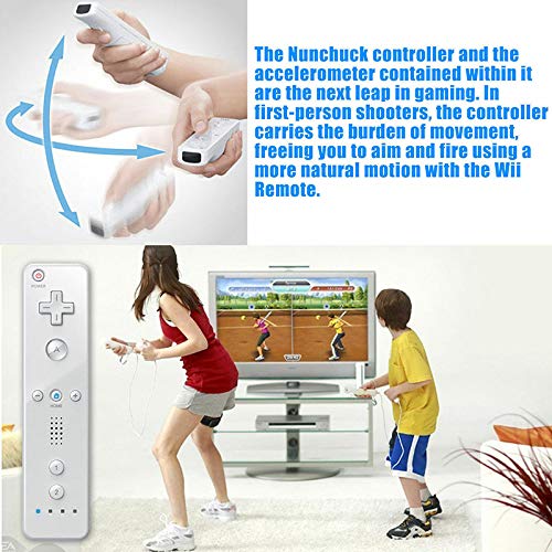 White motion plus remote controller for Wii and Wii U angle view