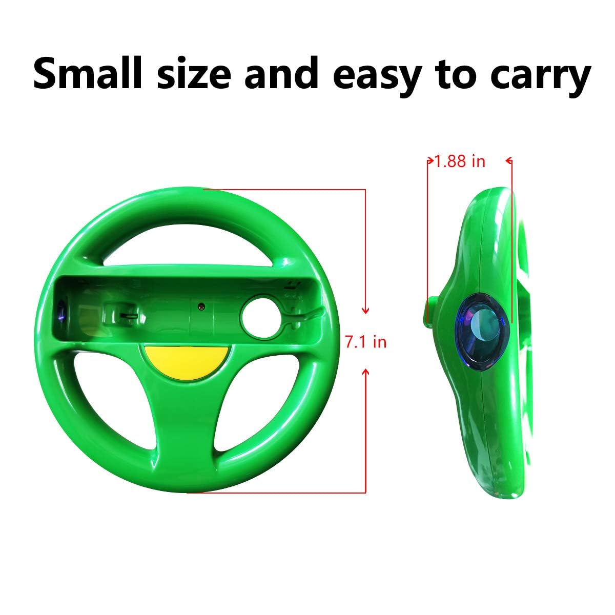Two pack gaming steering wheels showing secure controller placement slot