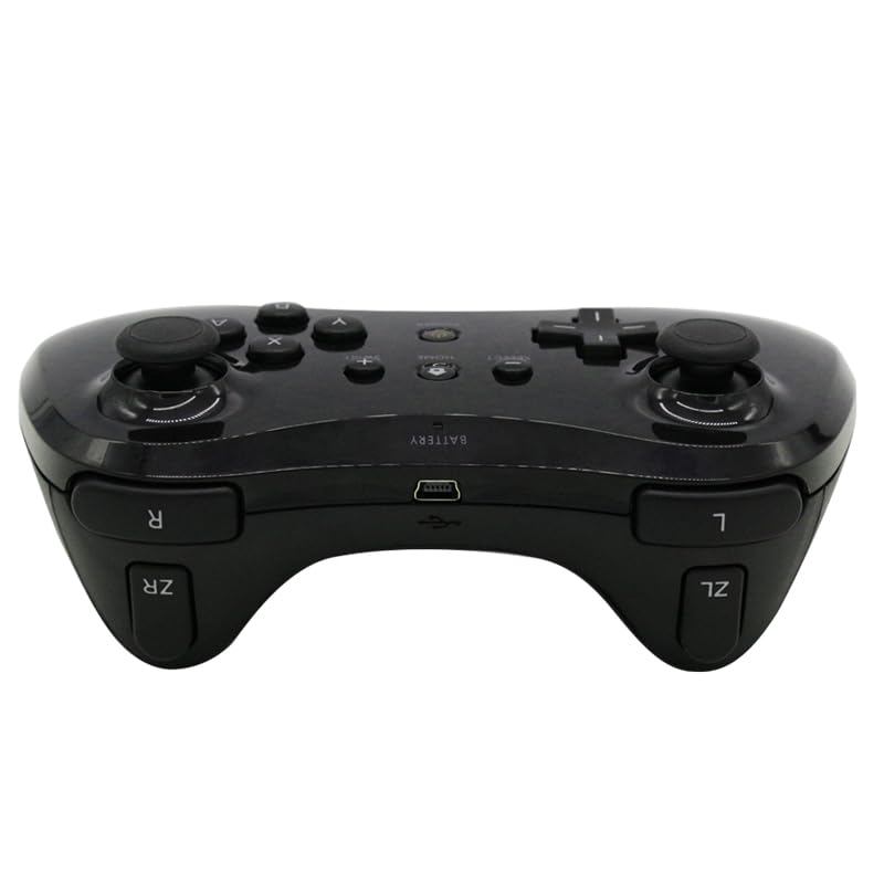 Premium imported black gamepad for Nintendo Wii U console gaming