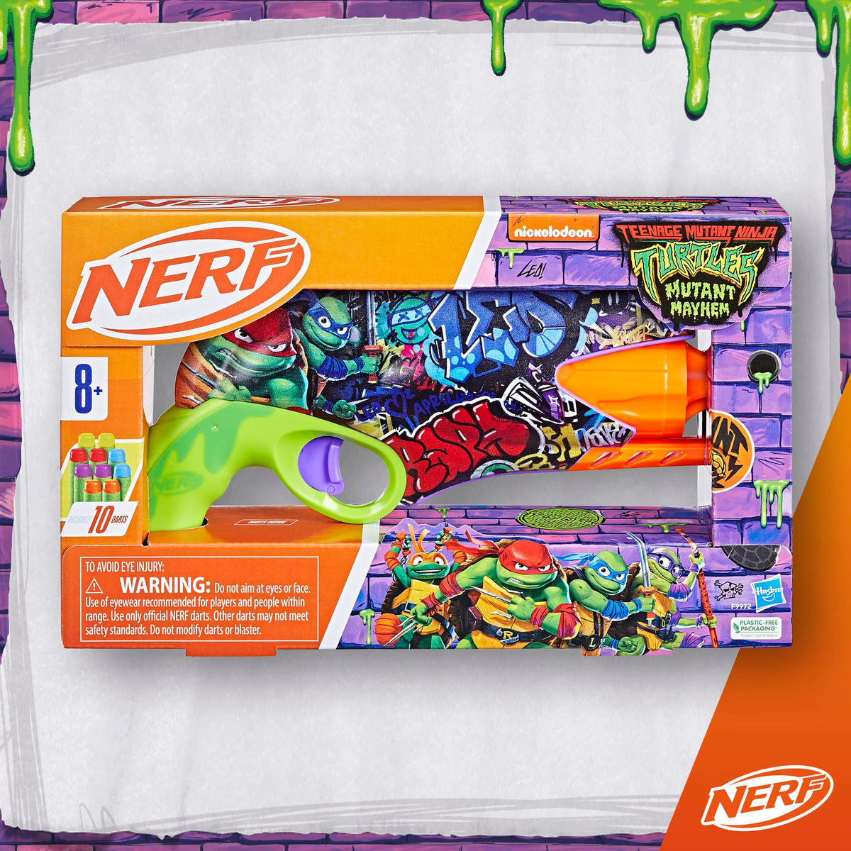 Nerf Elite foam darts included in the Ninja Turtles blaster package