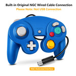 FIOTOK classic wired controller close up highlighting the dual analog sticks and ergonomic grips.