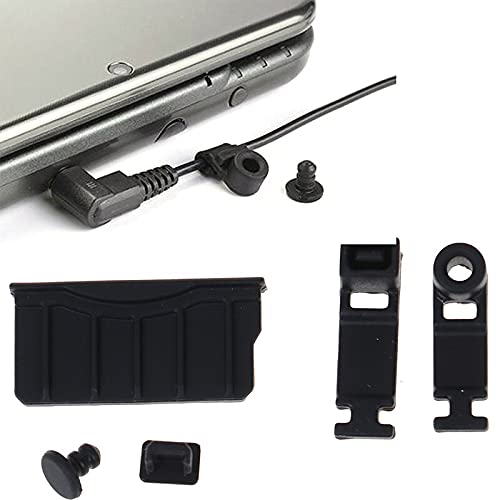 Close up view of the black silicone cartridge slot cover for handheld gaming.