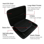ASHATA storage pouch packaging displaying full product contents for the handheld console accessory