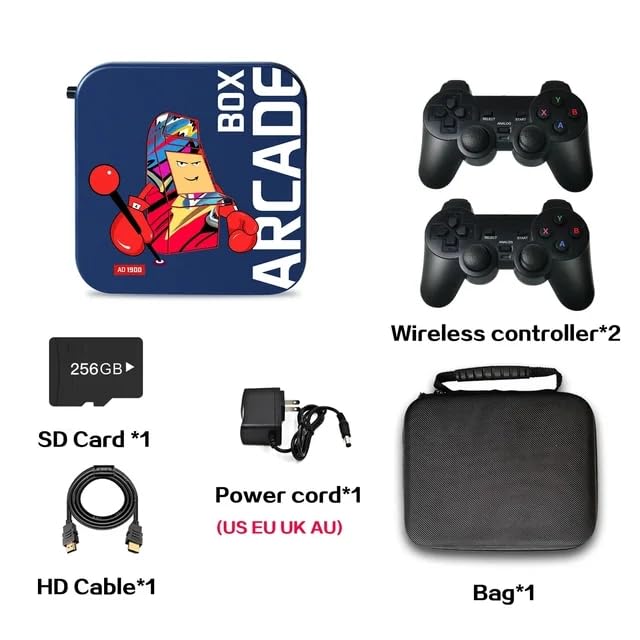 Xiximeng Arcade Box 4K setup connected to a flat screen TV