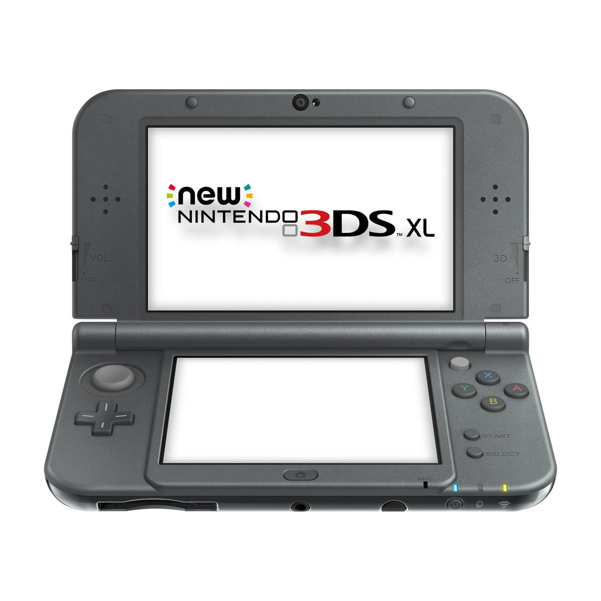 Nintendo 3DS XL console showing dual screen interface