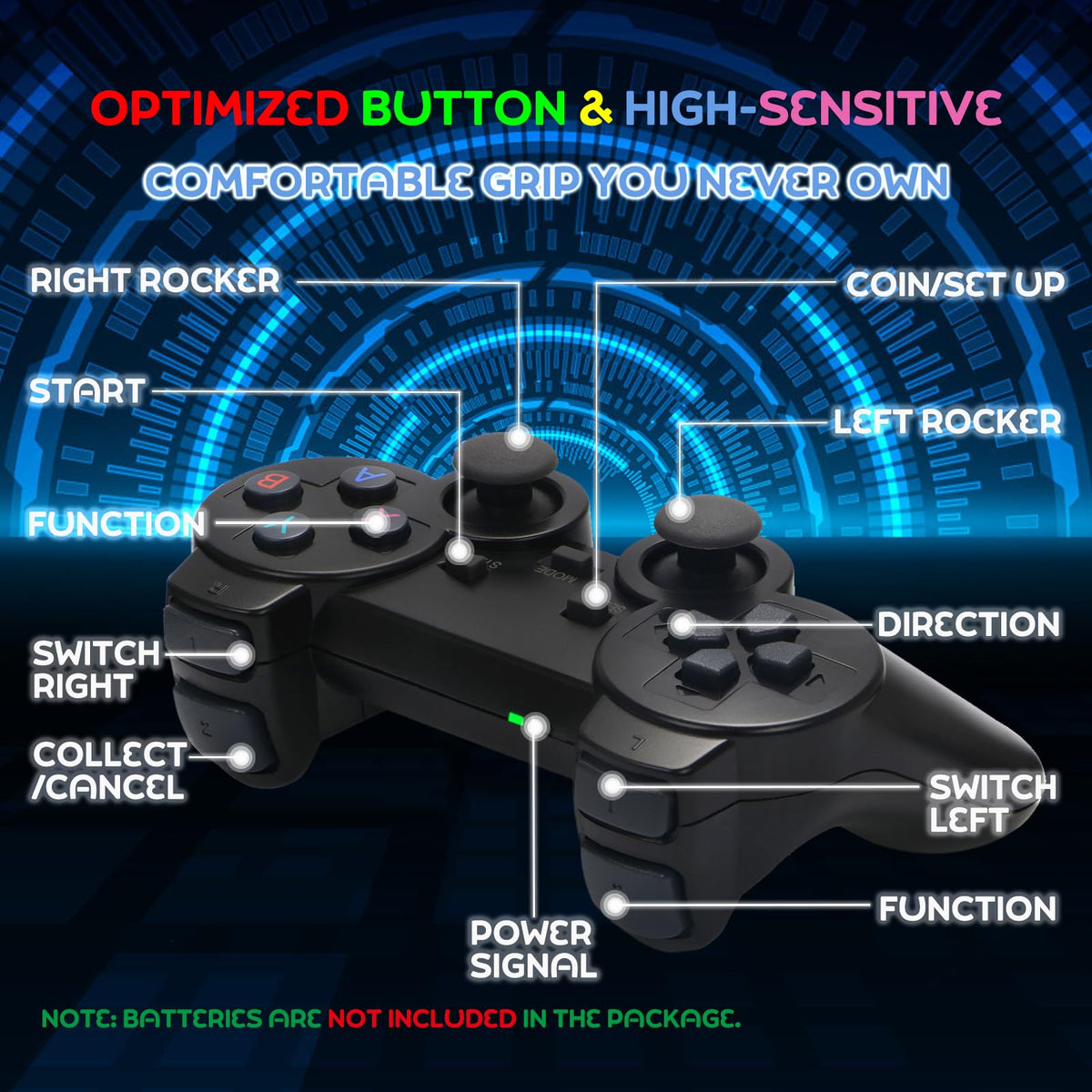 Close up of 4K HDMI retro gaming stick for television.