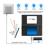 Full Nintendo DS Lite charging kit components on white background