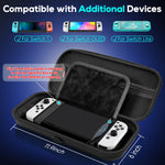 Auarte Switch 2 case organized with accessories and cables in mesh pocket