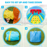 Kids enjoying outdoor summer fun on Bountech water slide