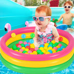 Close up of the child safe thickened PVC material and air valves on the Honoson pool