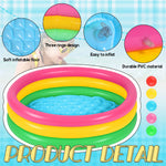 Compact deflated Honoson inflatable swimming tub shown next to packaging box