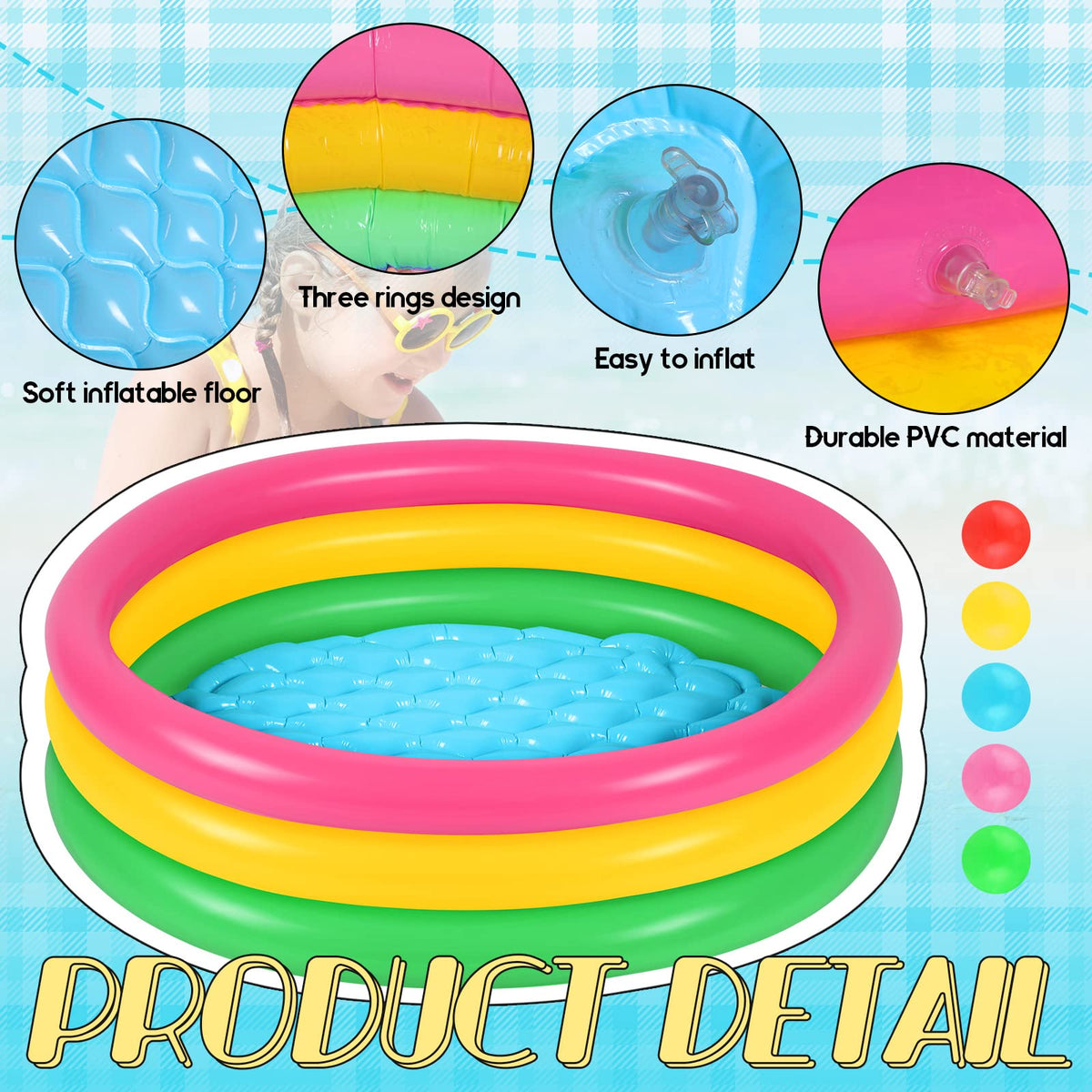 Compact deflated Honoson inflatable swimming tub shown next to packaging box