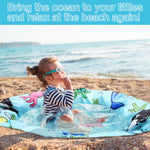 Folded Tondiamo baby pool compact setup inside its portable travel pouch.