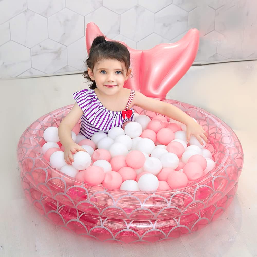 Benelet toddler round water paddling pool with cushioned bubble textured safety floor