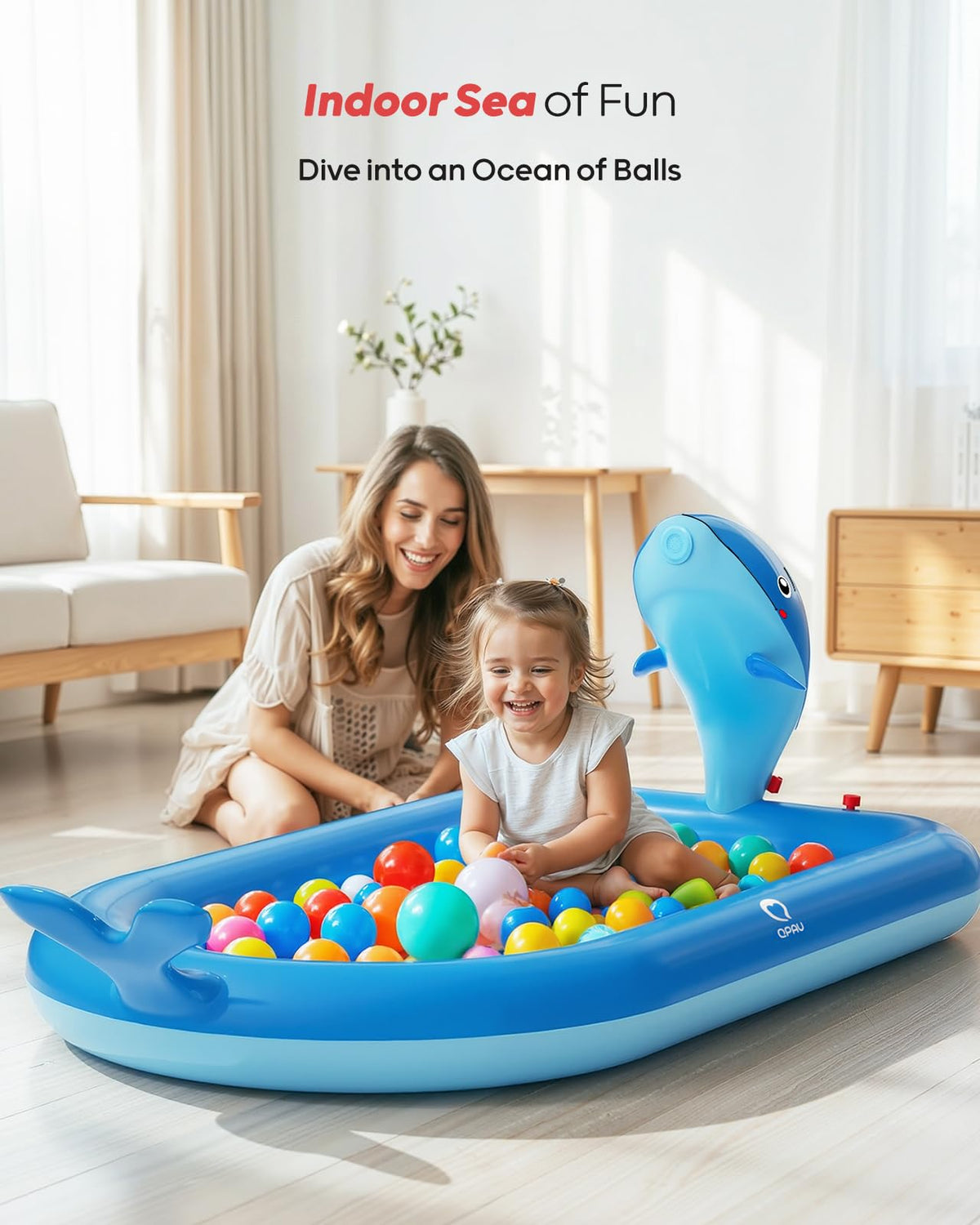 QPAU three in one backyard wading pool showing the thickened food grade material layout.