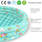 Jasonwell inflatable wading pool filled with colorful plastic balls used as an indoor toddler play ball pit.