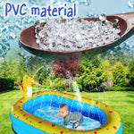 Bottom view of the UMEELR kids swimming pool highlighting the free flow drain hole for quick emptying