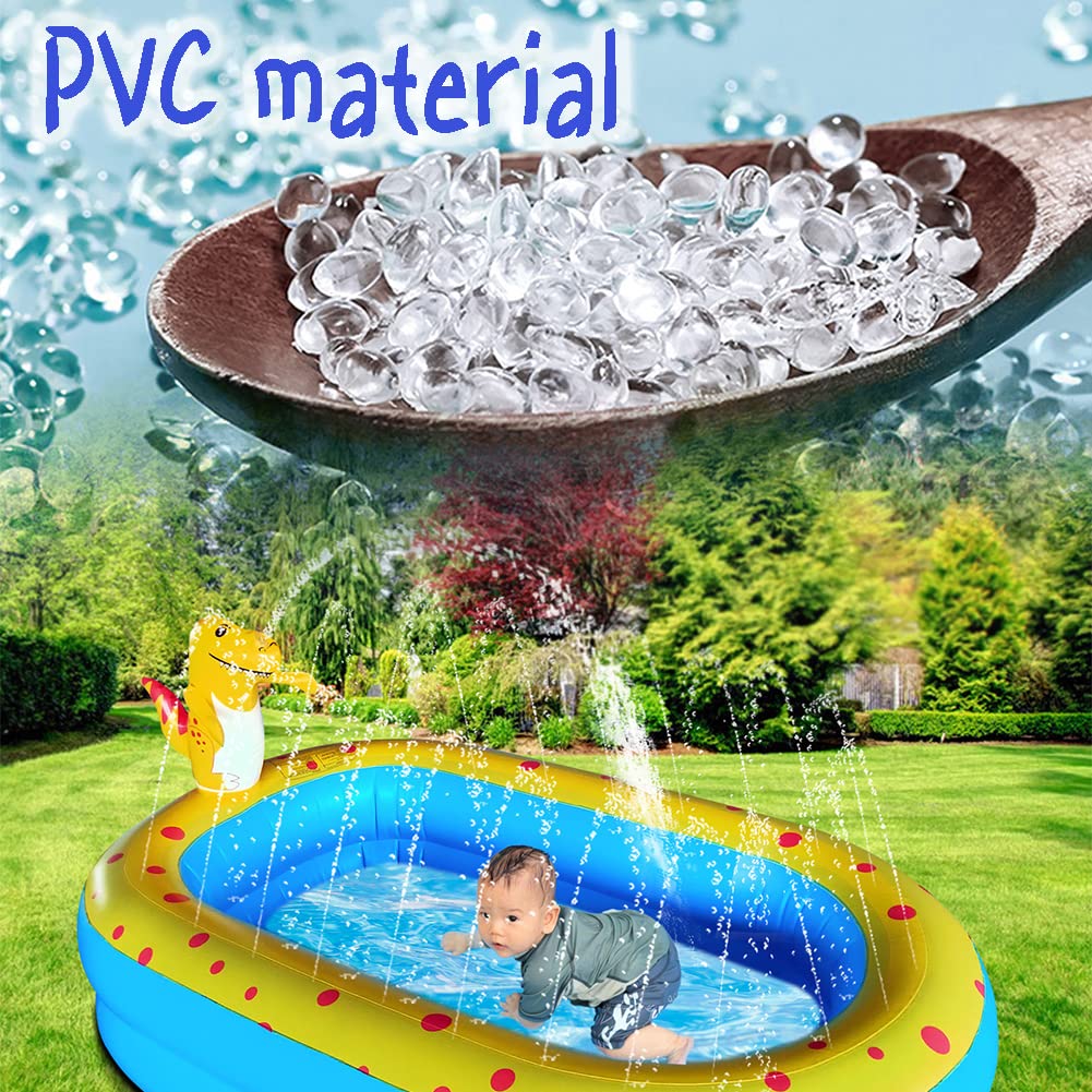 Bottom view of the UMEELR kids swimming pool highlighting the free flow drain hole for quick emptying
