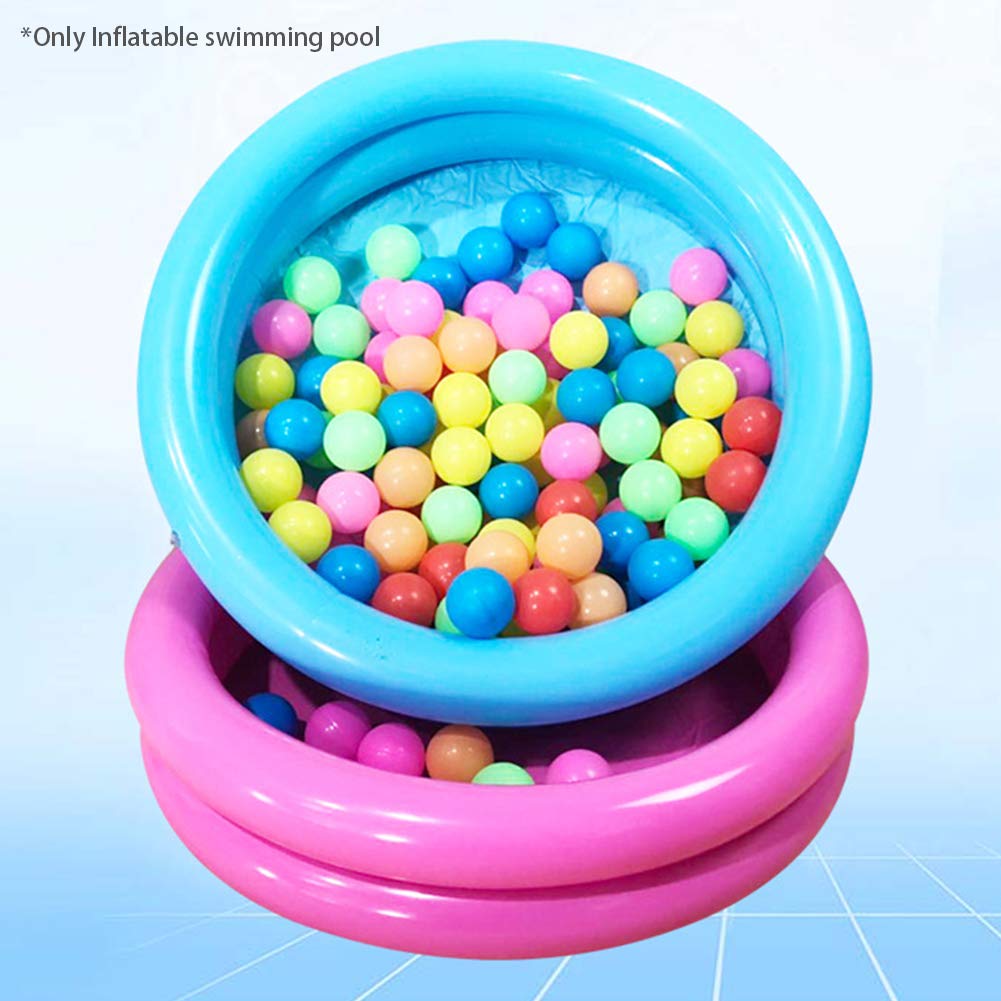Qirvaten two ring family pool for kids compact folded view for storage
