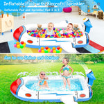 Uarzt toddler water fountain play mat with active rim sprinklers