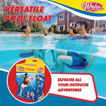 Wahu outdoor swim ring being used as a comfortable pool saddle float