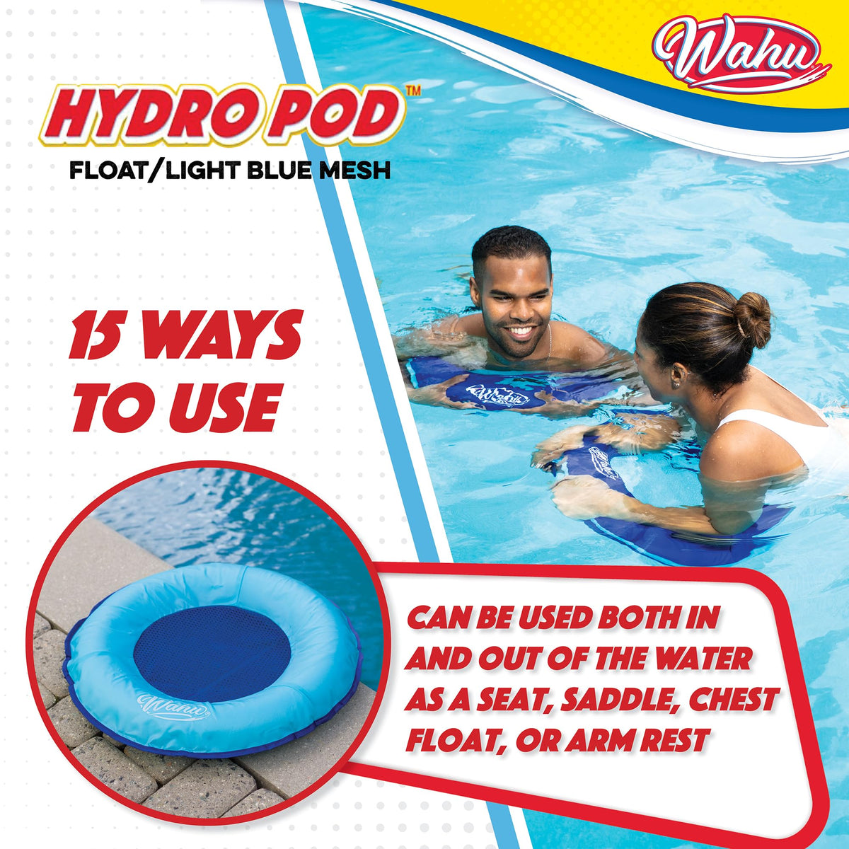 Wahu premium water accessory configured as a relaxing chest float for adults