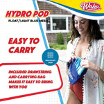 Wahu twenty one inch round portable float placed poolside as a relaxation cushion