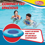 Wahu durable multi functional pool lounge ring showing the heavy duty inflation valve