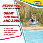 Wahu authentic imported travel friendly water float displayed from a high angle view