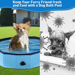 Reinforced interior panels of the premium Polyvinyl Chloride portable pet pool showing its rigid structure.