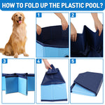 Hdnbsp portable duck pool being rinsed out easily after outdoor use with pet animals.