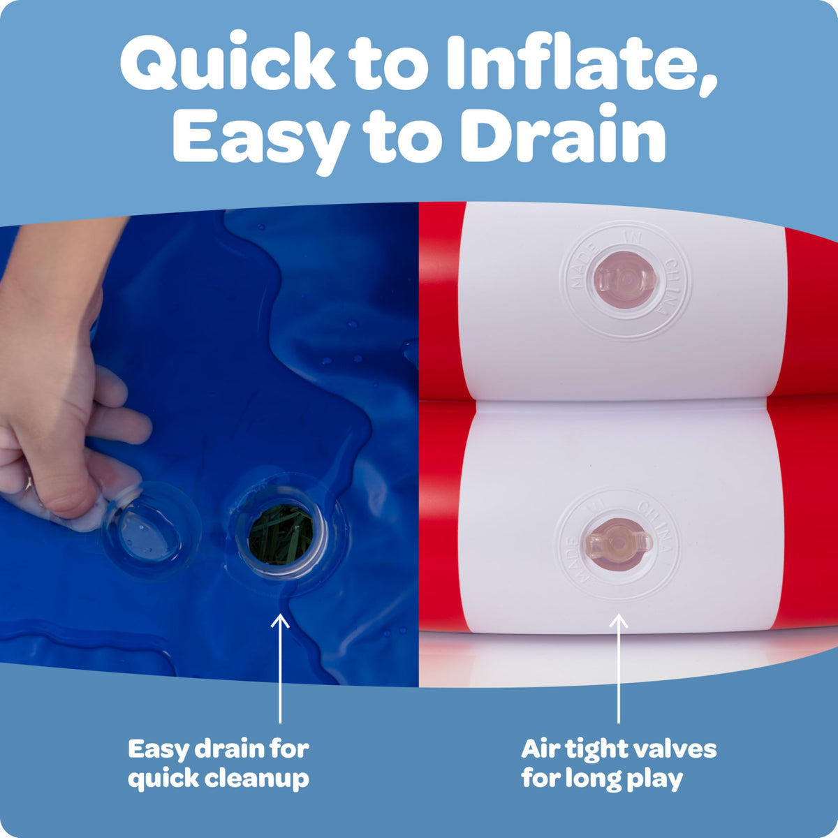 Grip A Pool outdoor water game kit packed inside the included mesh carrying bag