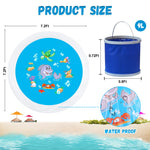 Giveuplay two in one toddler paddling pool filled with water on the sand