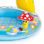 Intex inflatable toddler pool with soft cushioned floor and mushroom toy buddy