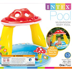 Intex small inflatable splash pool for kids showing heavy duty safety valves