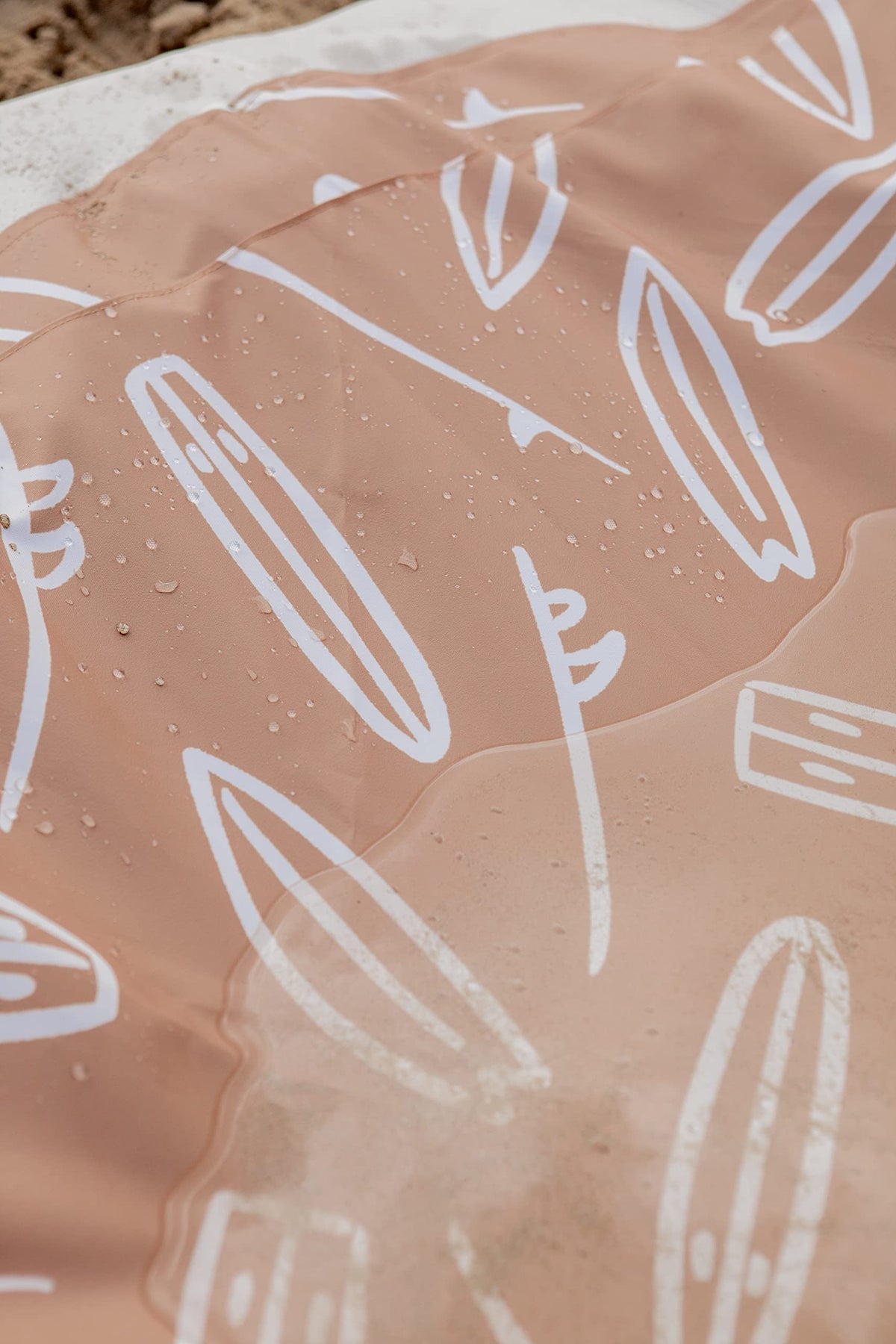 Heavy-duty waterproof and stain-resistant fabric texture close up view.