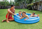 Three ring blue inflatable paddling swimming pool for toddlers